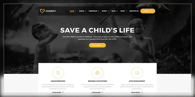 Charixy - Thème WordPress pour la collecte de fonds / la charité |  WordPress caritatif