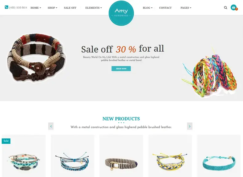 Amy Feito à Mão |  Tema WordPress para blogs e lojas