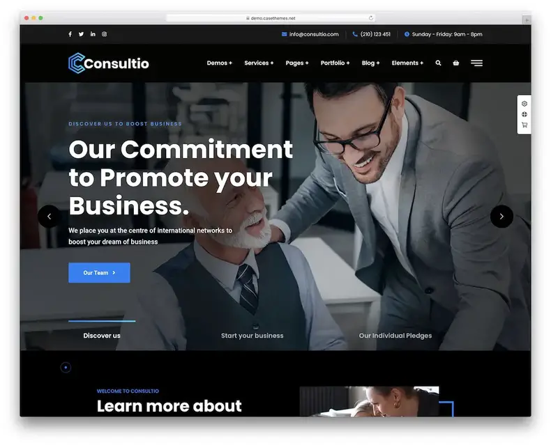Je consulte le thème wordpress des entreprises locales