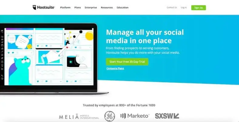 Alat Manajemen Media Sosial Terbaik: Hootsuite