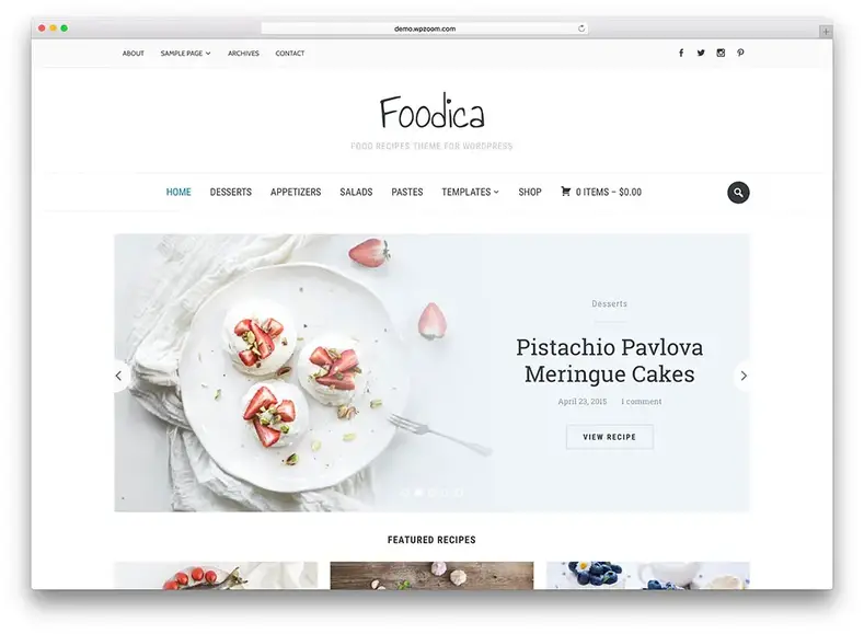foodica - tema blog makanan yang menakjubkan