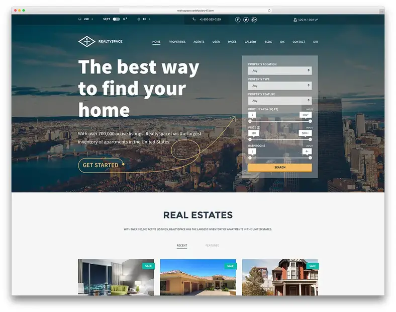 modello di sito web realtyspace-creativo-immobiliare