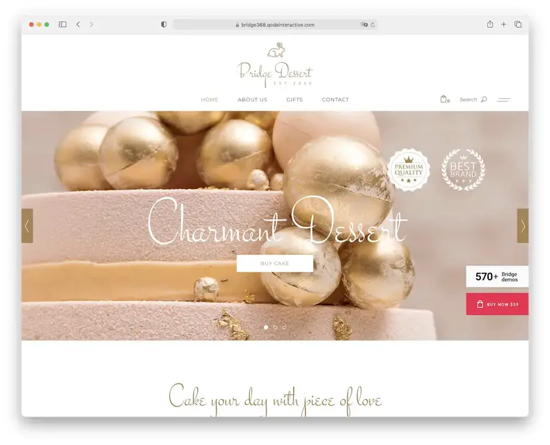 thème wordpress de la pâtisserie du pont