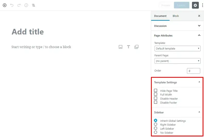 Controlli della pagina PFB
