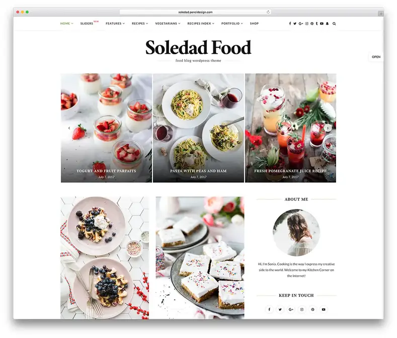 Tema WordPress Blog Makanan