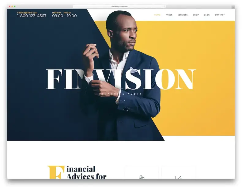 thème wordpress du compteur finvision