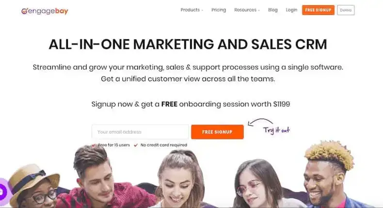 Engagebay: إدارة علاقات العملاء للمبيعات والتسويق الكل في واحد