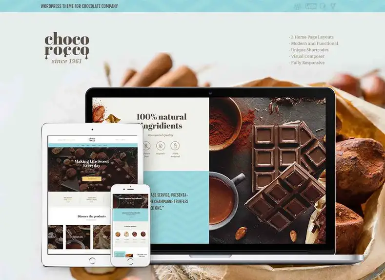 ChocoRocco |  Tema WordPress Empresa de Chocolate