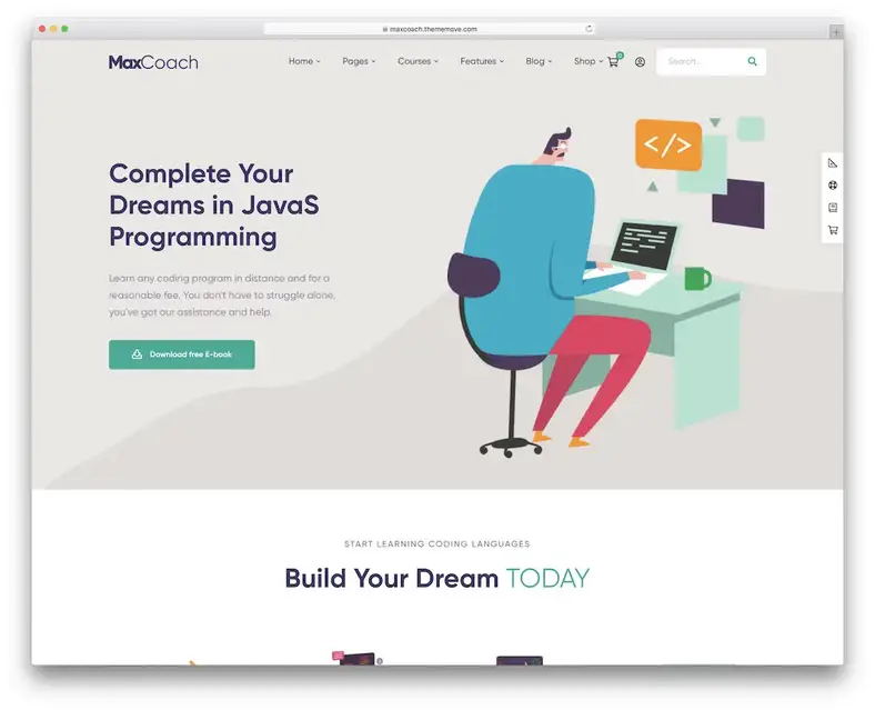 maxcoach curso online tema wordpress