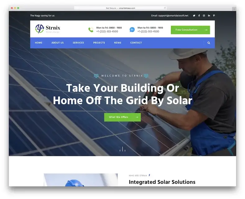 thème wordpress eco vert strnix