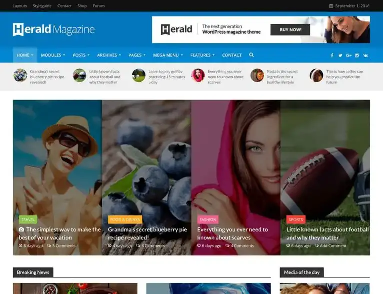 Herald-Berita-Portal - & - Majalah-WordPress-Tema