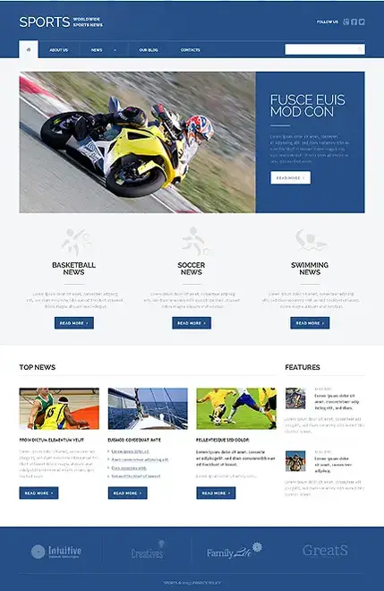 Tema WordPress de notícias esportivas