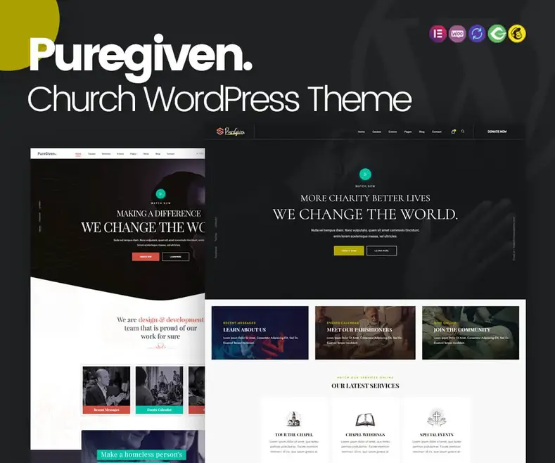thème WordPress de l'église puregiven