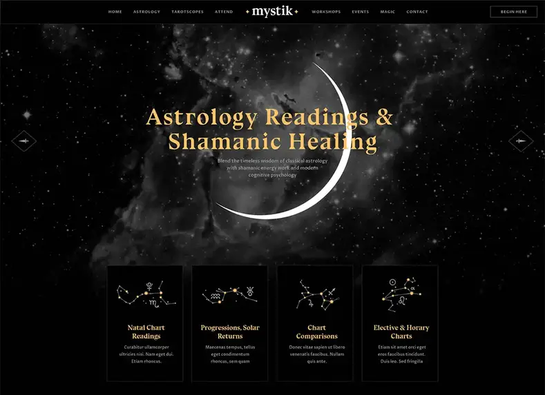 Mystik |  Tema WordPress Horóscopo Esotérico e Astrologia