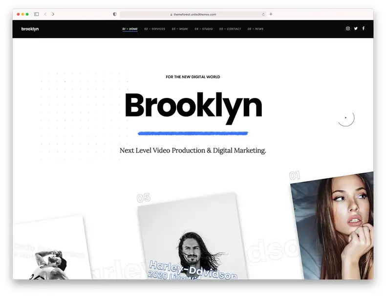 brooklyn - thème d'une page