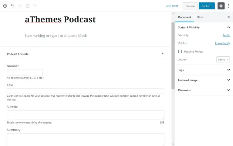 Podlove Back-end