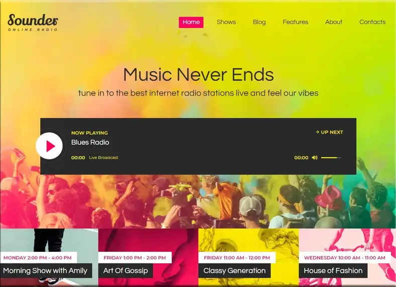 Sonda |  Tema WordPress de Rádio Online