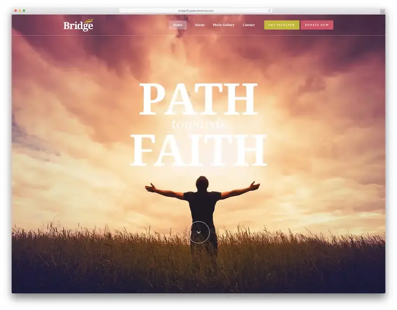 tema wordpress da igreja ponte