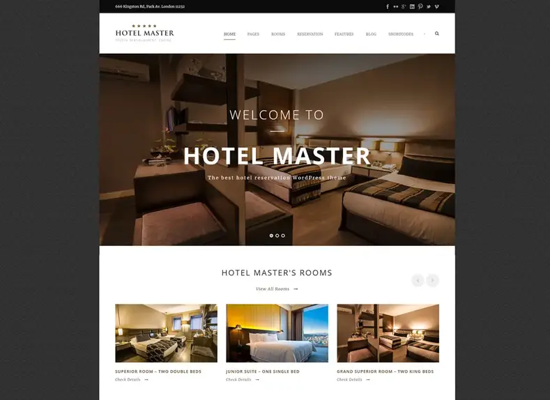 Maître d'hôtel |  Thème WordPress pour les réservations d'hôtel