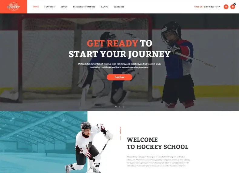 Let's Play - Thème WordPress pour l'école et le sport de hockey