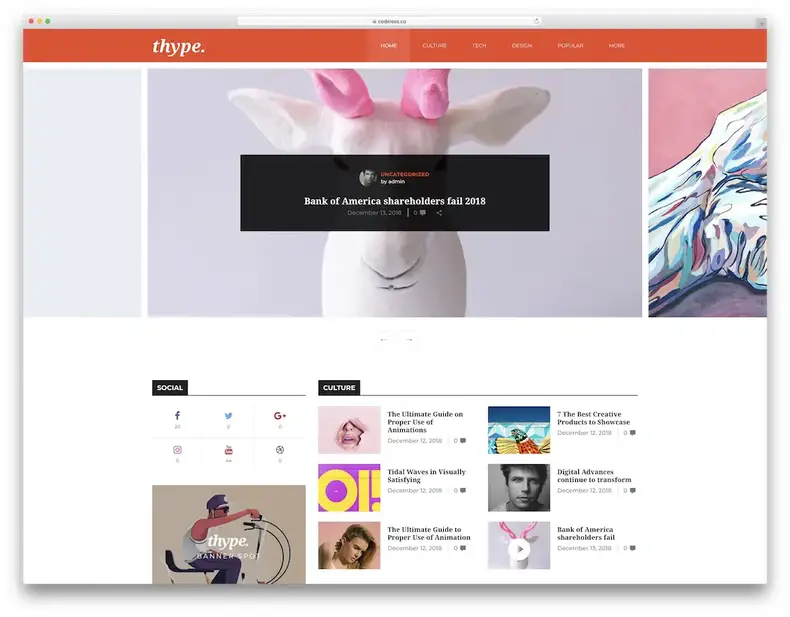 thème wordpress du magazine thype