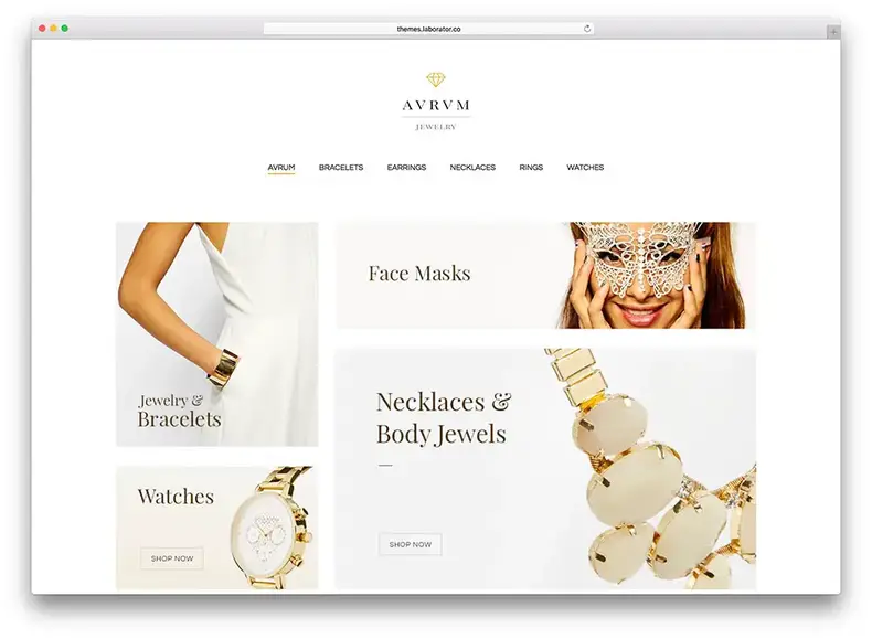 bijoux thèmes WooCommerce
