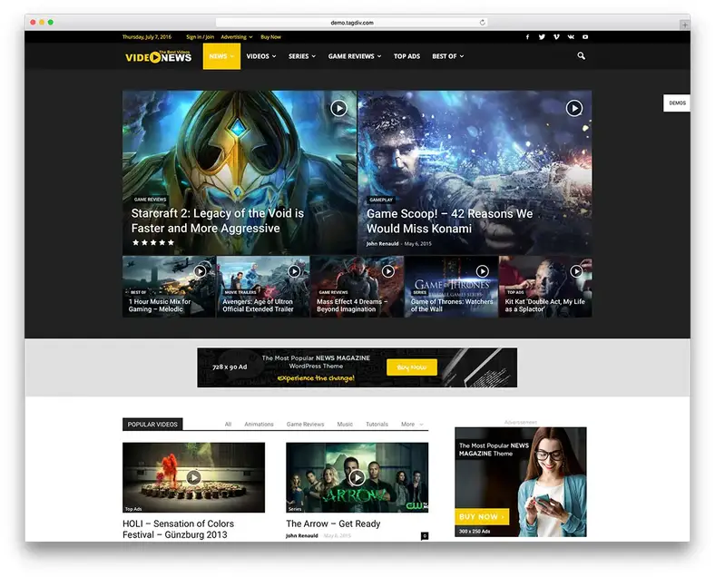 jornal-vídeo-revista-wordpress-site-modelo