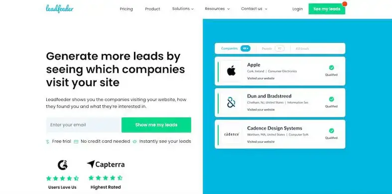 Leadfeeder: منصة الأعمال عبر الإنترنت