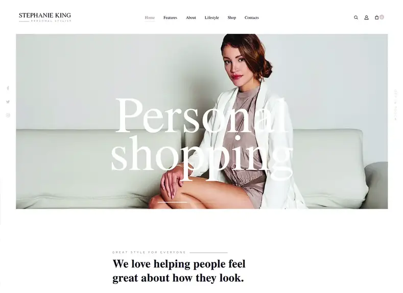 Roi S. |  Thème WordPress pour styliste personnel et blogueur de mode