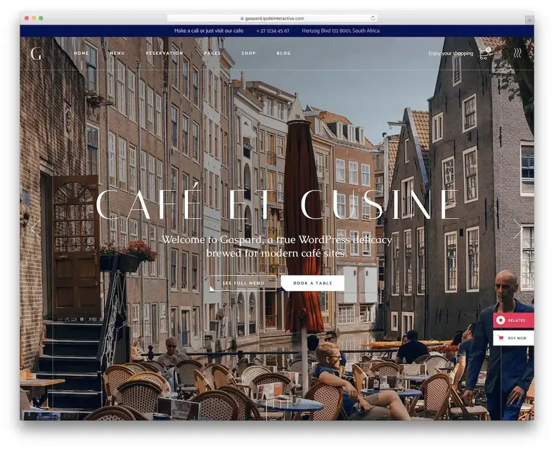 tema wordpress restaurante gaspard