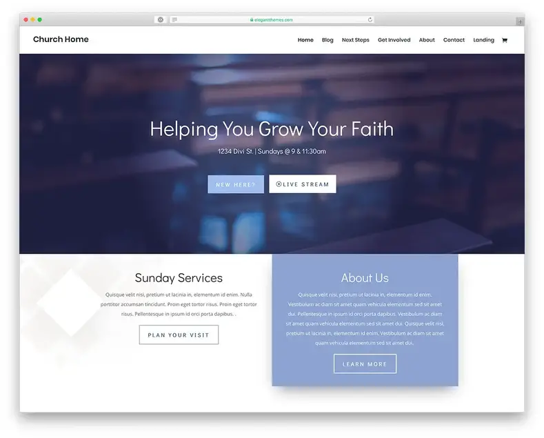 Tema WordPress Igreja