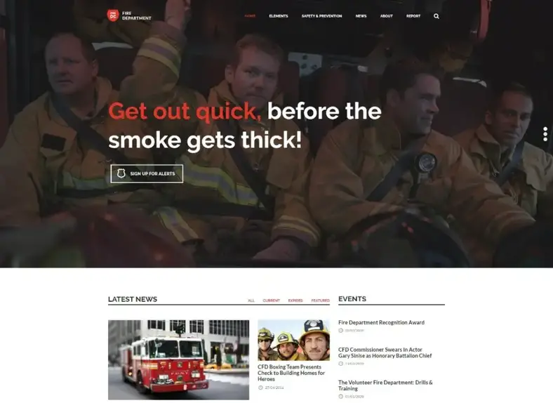 Service d'incendie |  Thème WordPress de la station FD et de la sécurité
