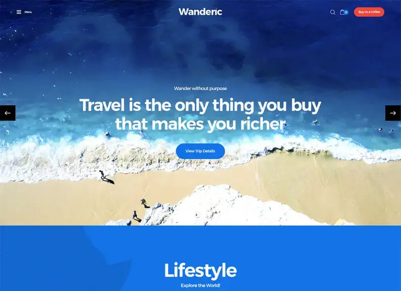 errante |  Blog de viagens e tema WordPress de estilo de vida