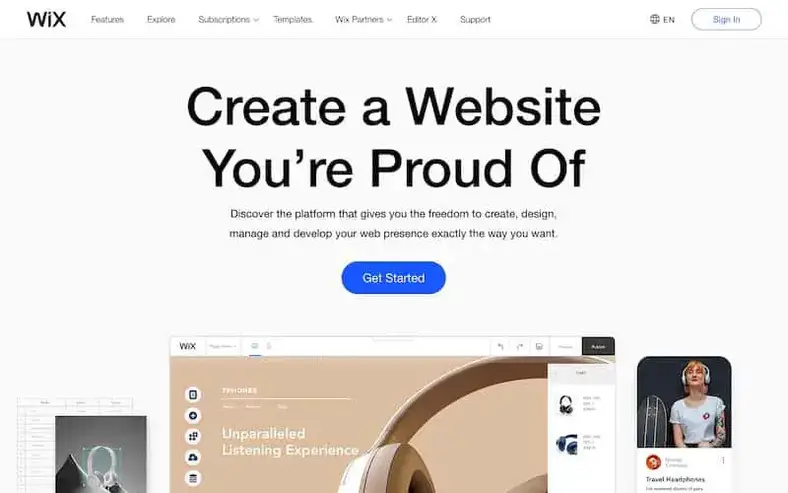 Wix: concorrente do Shopify