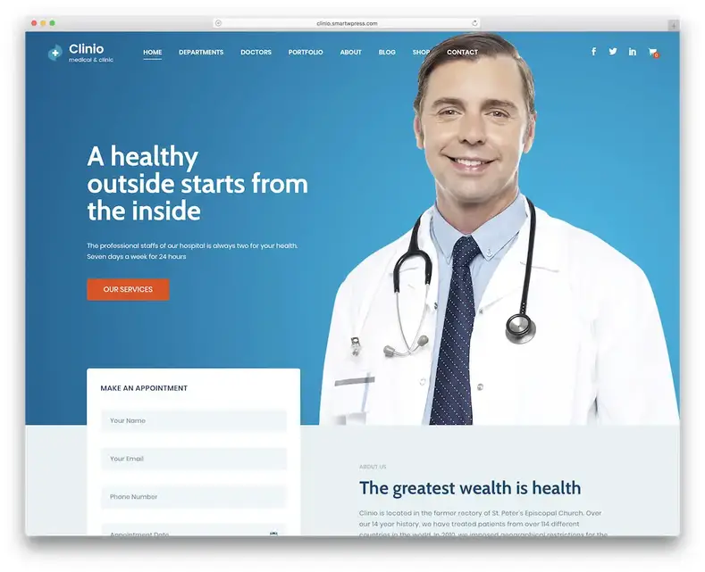 tema wordpress médico clinio