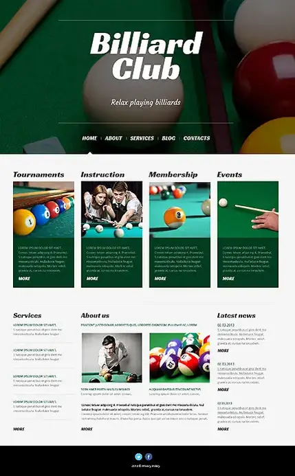 Tema WordPress de piscina