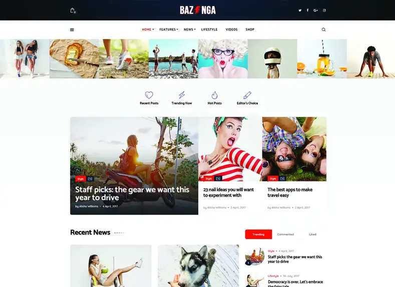 Bazinga |  Thème WordPress pour magazines et blogs viraux