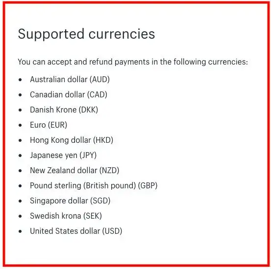 Shopify: várias moedas