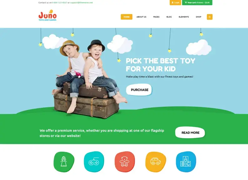 giugno |  Tema WordPress del negozio di giocattoli e giochi per bambini