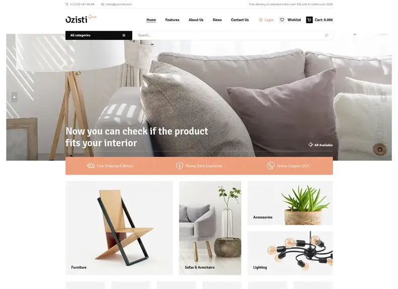 Ozisti |  Toko Augmented Reality Theme WooCommerce WordPress Multi-Konsep Siap