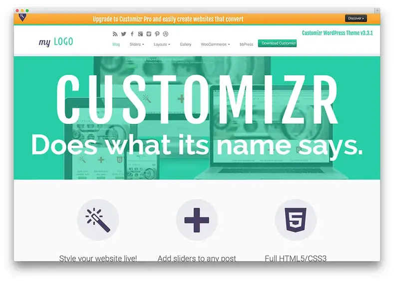 customizr - tema de negócios multiuso