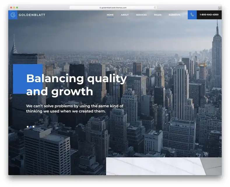 thème wordpress des entreprises locales goldenblatt