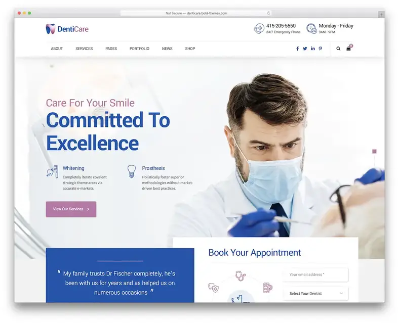 tema wordpress dentista dencare