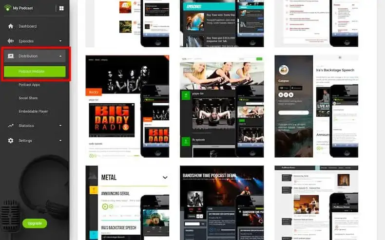 temas do site podbean