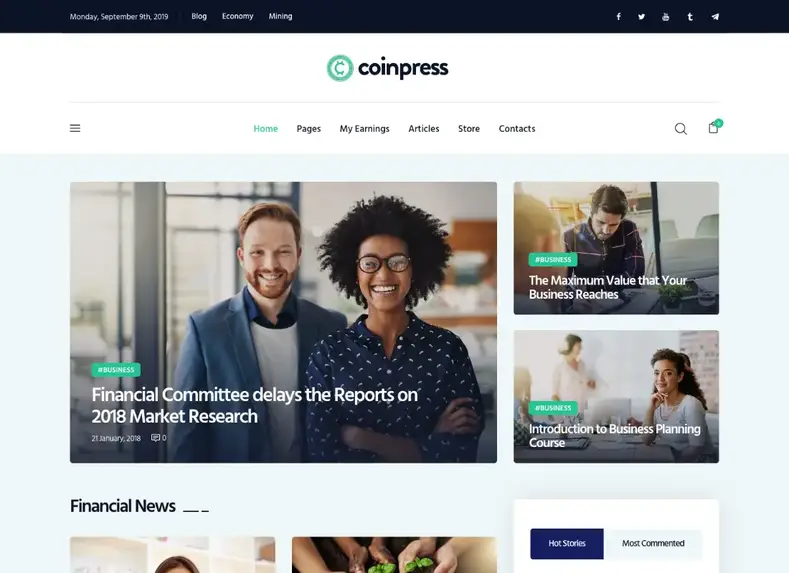 Coinpress |  Tema WordPress Blog & Majalah Cryptocurrency
