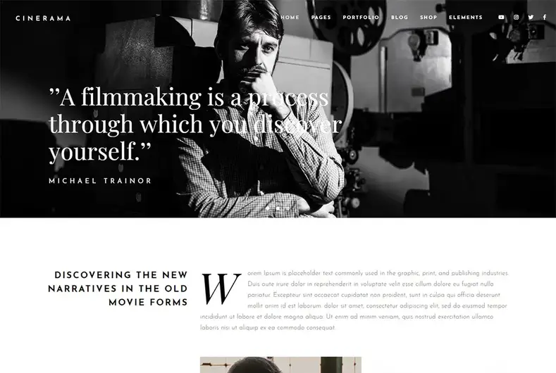 Modelo de Site de Ator de Cinemama