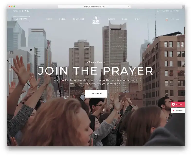 capela igreja tema wordpress