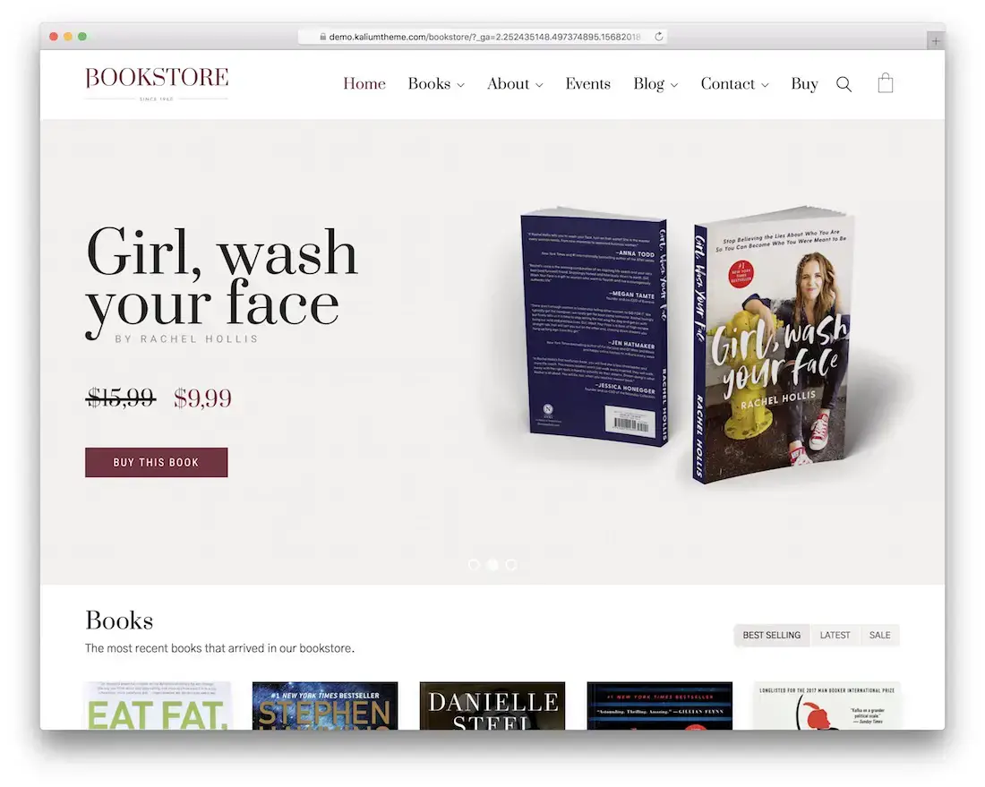 tema da livraria kalium wordpress
