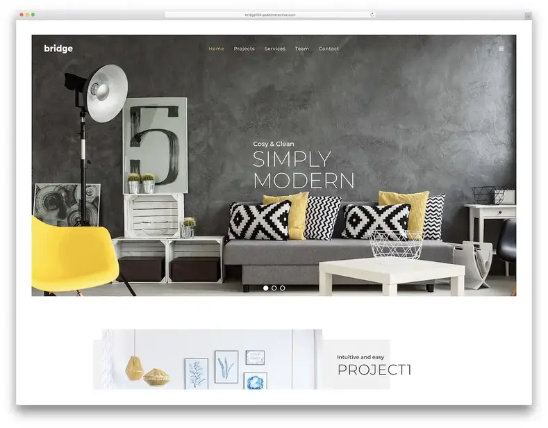 thème wordpress de design d'intérieur de pont