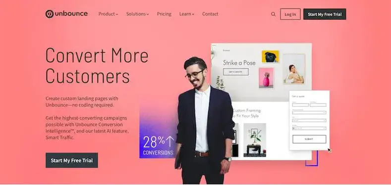Unbounce - pembuat halaman arahan